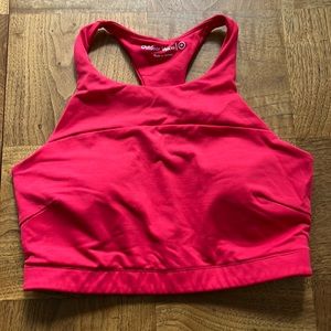 Outdoor Voices Bright Pink High Neck Sports Bra Size Medium
